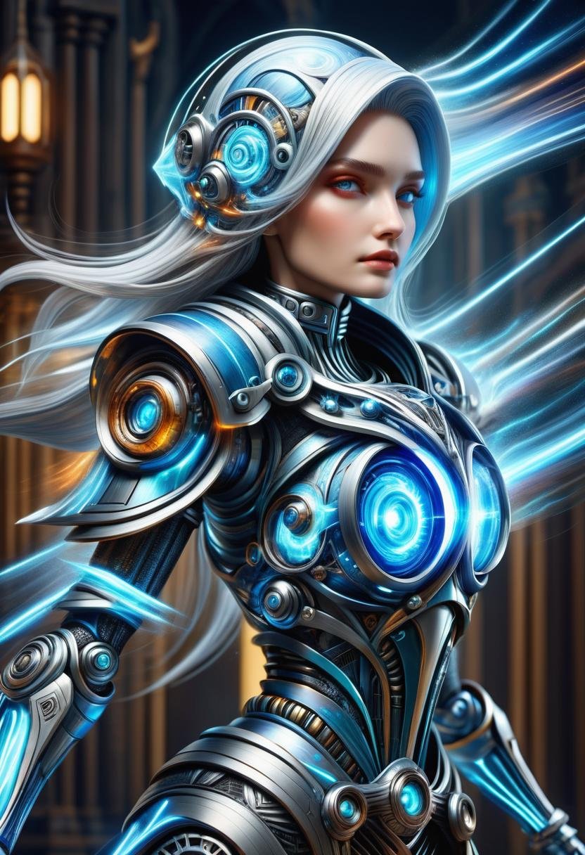 hyper detailed masterpiece, dynamic, awesome quality, DonMFmaXL female elder things, augmented reality fashion model,cleric,  <lora:DonMFmaXL-000008:1>