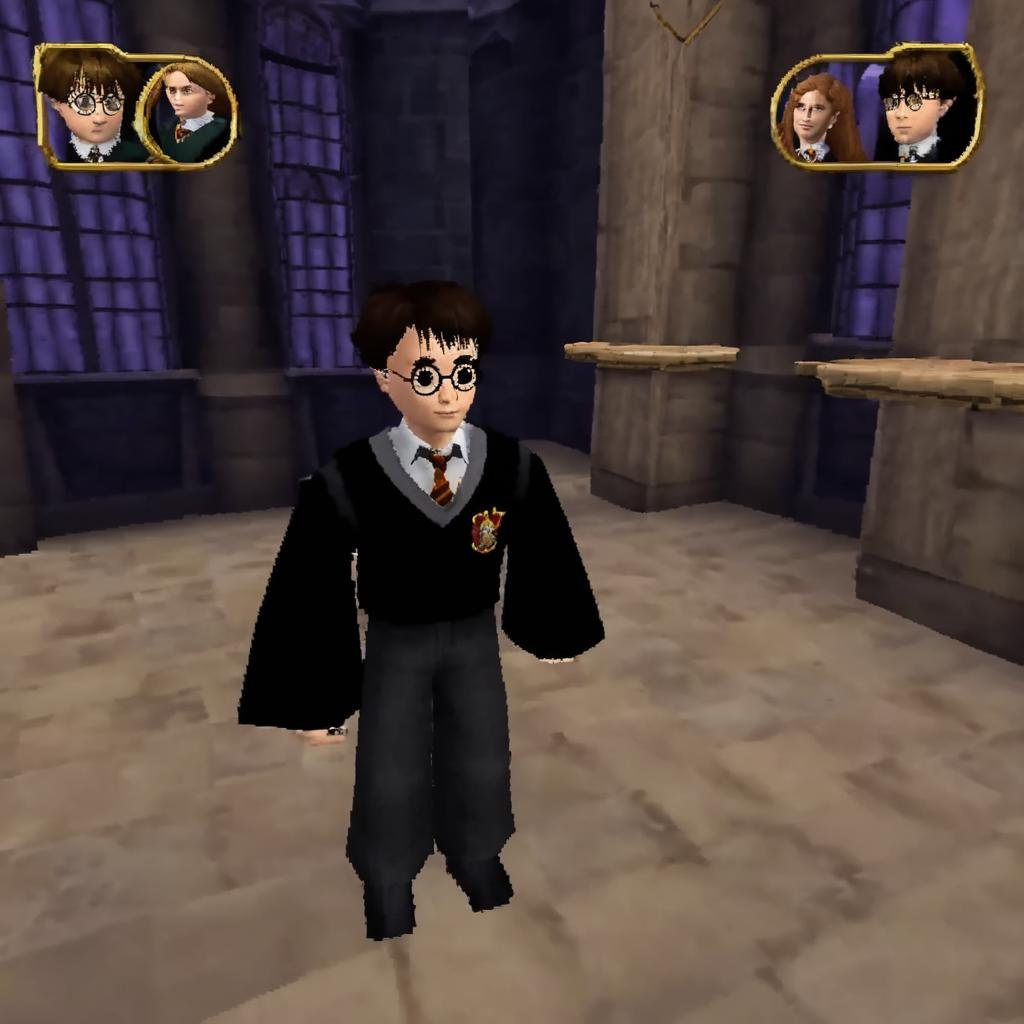 harry potter game, playstation 1 graphics, PS1 Game, <lora:PS1ScreencapPashOriginalDEBNoRP:1>