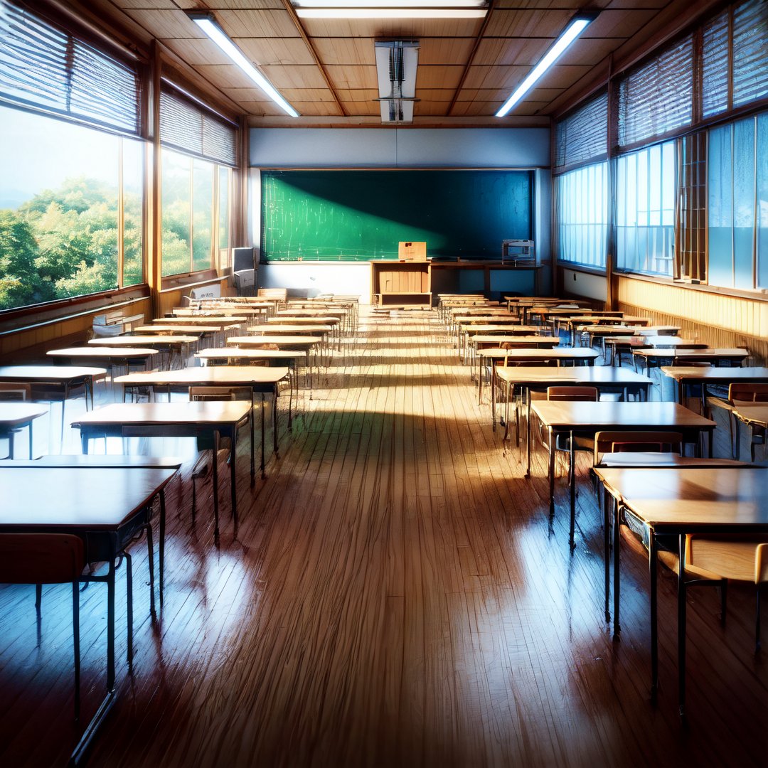 (masterpiece, high quality:1.5), 64K, HDR, Unity 64K Wallpaper, Best Quality, RAW, Masterpiece, Super Fine Photography, Best Quality, Super High Resolution, Super Detailed, Beautiful and Aesthetic, Beautiful, by FuturEvoLab, ((Japanese classrooms)), ((school classrooms)), students attending classes, gorgeous, ((depth of field)),