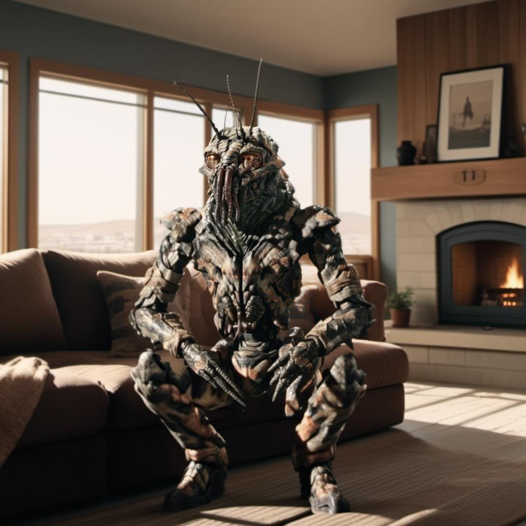 District9-1024, full body, a bug sitting in a cosy house, livingroom, fireplace, detailed eyes, highly detailed , photography, ultra sharp, film, bokeh, professional, 4k  <lora:add-detail-xl:1.5> <lora:District9-1024:0.8>