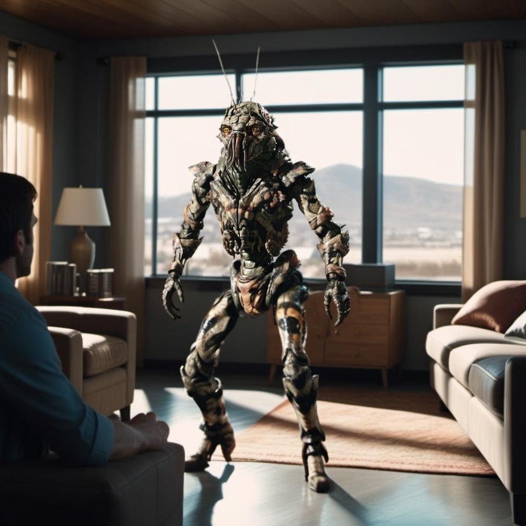 District9-1024, full body, a bug in a cosy house, livingroom, fireplace, detailed eyes, highly detailed , photography, ultra sharp, film, bokeh, professional, 4k  <lora:add-detail-xl:1.5> <lora:District9-1024:0.8>