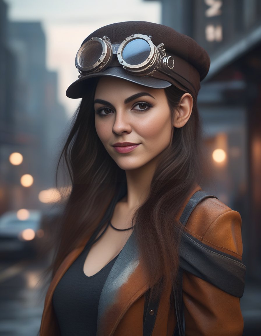 VictoriaJustice,<lora:VictoriaJusticeSDXL:1>,H 7,8k resolution; ultra-realistic, unreal engine 5, depth of field, bokeh, octane render, hd, photorealistic, trending on artstation, high details, volumetric lighting, 8k resolution, HD, full body, highly detailed, digital art, painted by greg rutkowski and alphonse mucha and craig mullins, oil painting, trending on deviantart, concept art, sharp focus, illustration, masterpiece, steampunk, dramatic, extremely detailed and beautiful aesthetic face, intricate, unreal engine, 8k, 4k, uhd image, octane render, digital painting, smooth, sharp focus,artstation, concept art, award winning on ArtStation, hyperdetailed, hyperrealistic, cinematic lighting, cinematic, unreal 6, featured on pixiv, very high quality,