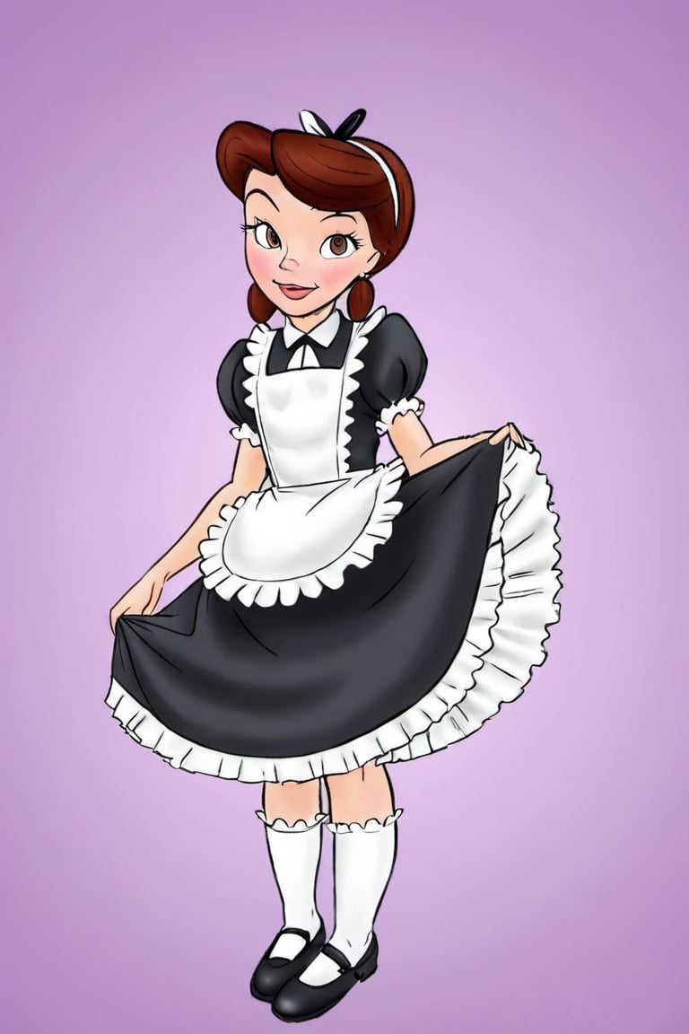 dr24jab, maid, curtsy, simple background