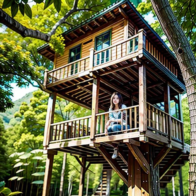 1 girl sitting in a tree house,  treehouse,<lora:EMS-262053-EMS:0.900000>,<lora:EMS-52083-EMS:0.400000>,<lora:EMS-179-EMS:0.200000>