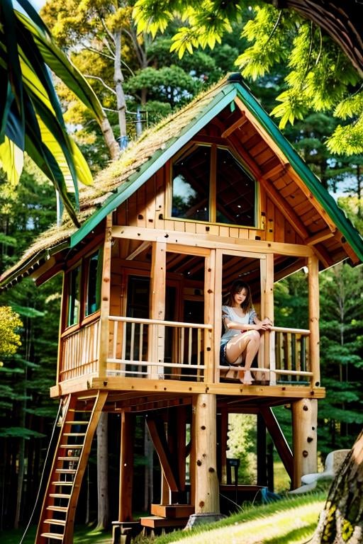 1 girl sitting in a tree house,  treehouse,<lora:EMS-262053-EMS:0.900000>,<lora:EMS-52083-EMS:0.300000>,<lora:EMS-179-EMS:0.200000>