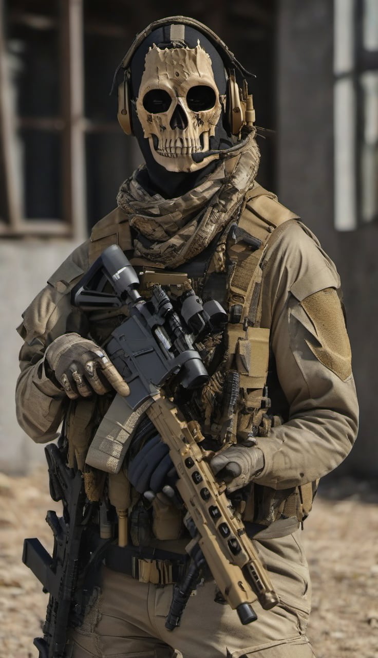 Iboy, Modern Warfare style military gear, skull mask, golding the CheyTac M200 sniper rifle, detailed background,Warfare scenery, detal:1.5,realistic:1.5, full_body view.
Sampler
euler,detailmaster2,CheyTac M200,Leonardo style 