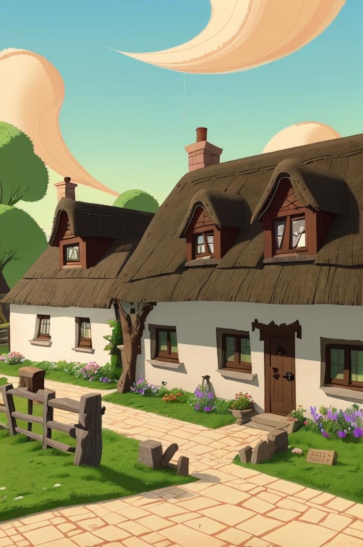 tangledadventure, quaint cottage <lora:TangledAdventure_2:1>