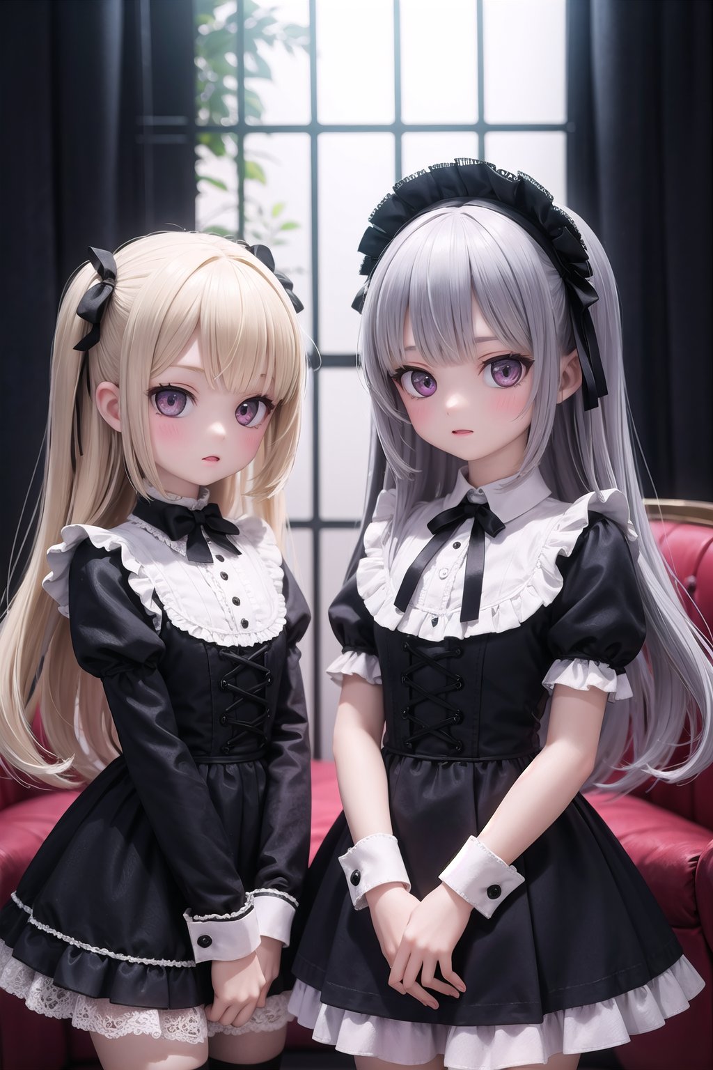 (masterpiece),  2girls,  gothic_lolita