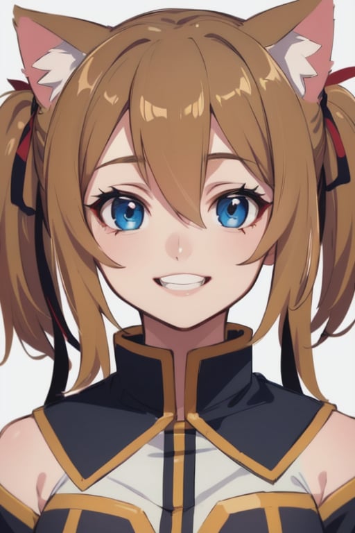 (Photo:1.3), highdetail, Silica_ALO, solo, smile, portrait, twin ponytails, cat ears, (acclaimed, alluring, captivating, exciting, gorgeous, striking:1.3), beautiful, (highly detailed, high quality:1.3)