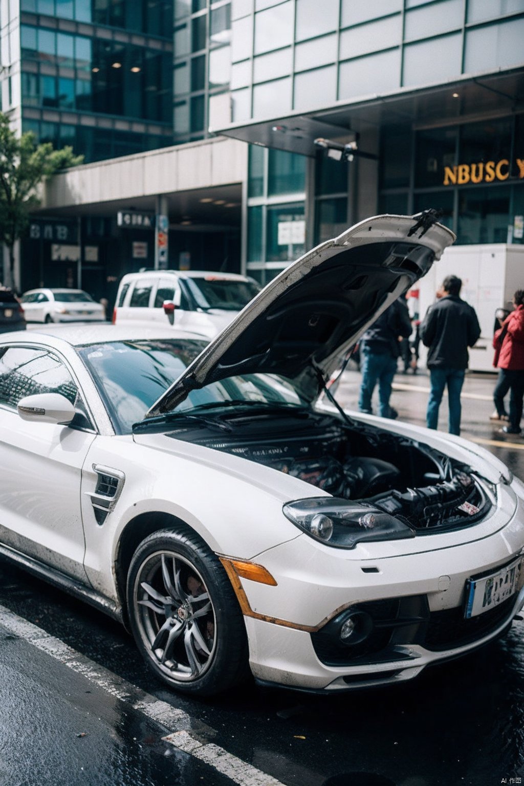  HUBG_Film_Texture, hyperrealism,
photograph of a car, cyberpunk,