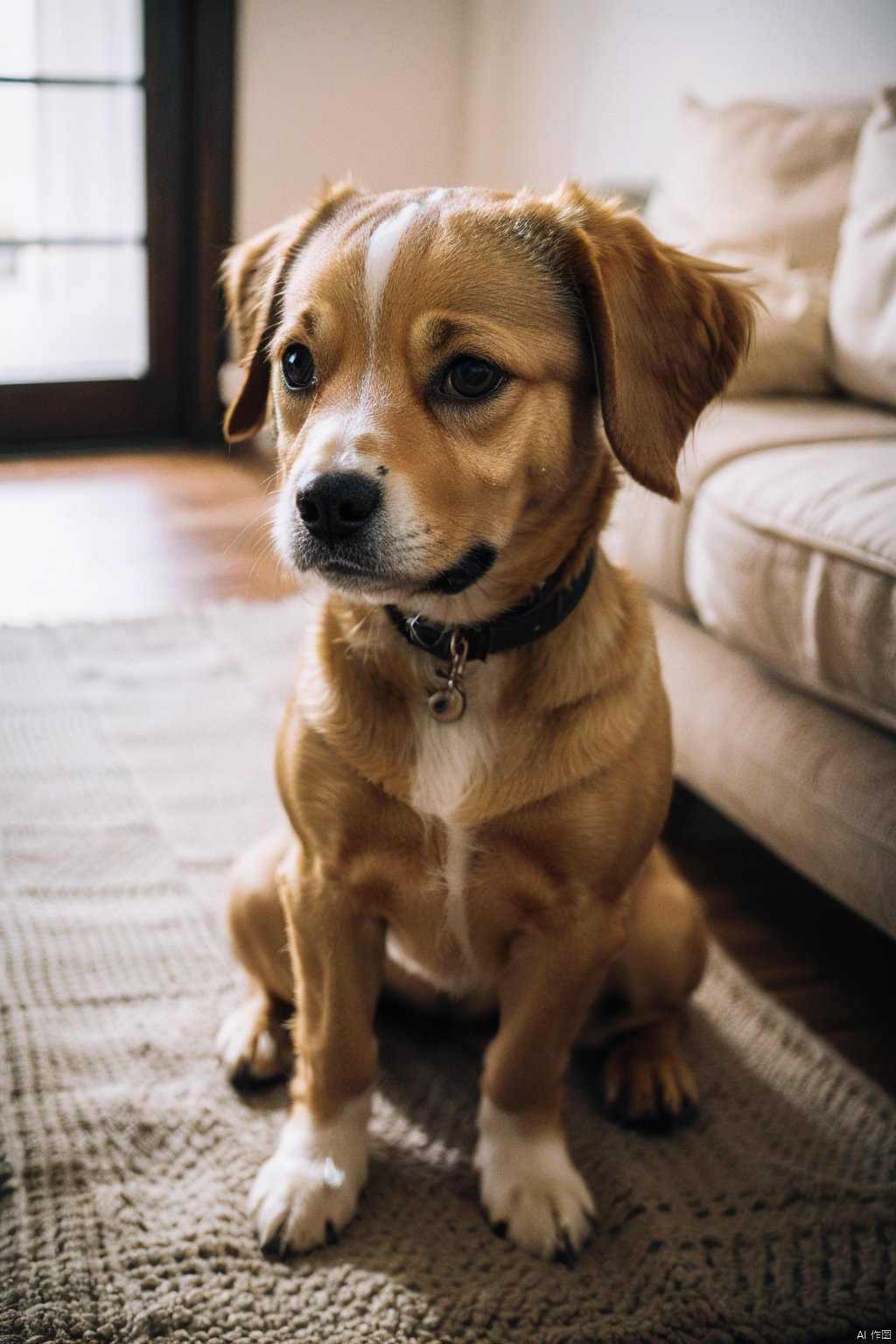  HUBG_Film_Texture, hyperrealism,
photograph of a cute dog