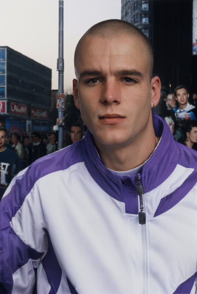 1male, gabber, rave, 1990s (style), HQ, (32k, RAW photo, best quality, masterpiece:1.2), (realistic, photo-realistic:1.37), portrait