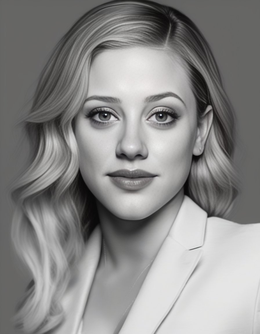 LiliReinhart,<lora:LiliReinhartSDXL:1>, sketching on ivory paper with charcoal pencil, in the style of realistic hyper-detailed portraits, digital airbrushing, monochrome , commission for, i can't believe how beautiful this is