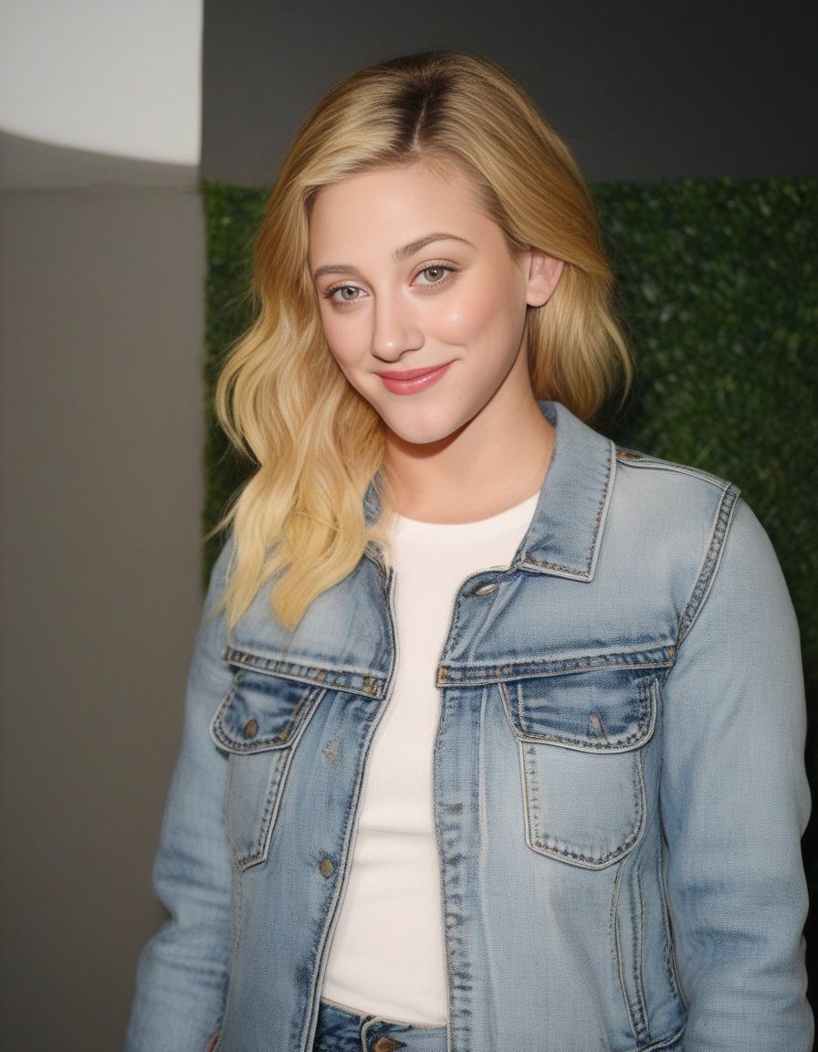 LiliReinhart,<lora:LiliReinhartSDXL:1>(25:1. 3) year old (woman:1. 1) with (jet black:1. 2) hair in a (tousled waves:1. 1) look, (laughing:1. 4) in a (brightly:1. 1) (sunlit:1. 1) (cafe:1. 1). Her (joy:1. 4) is infectious, with light creating (lively:1. 1) (shadows:1. 1) on her (vibrant:1. 1) (outfit:1. 1). Captured with a (CanonEOS3:1. 1) on (Portra400:1. 1) with a (gentle:1. 1) (bokeh:1. 1) and (85mm:1. 1) (CanonLens:1. 1) (atf2.2:1. 1).