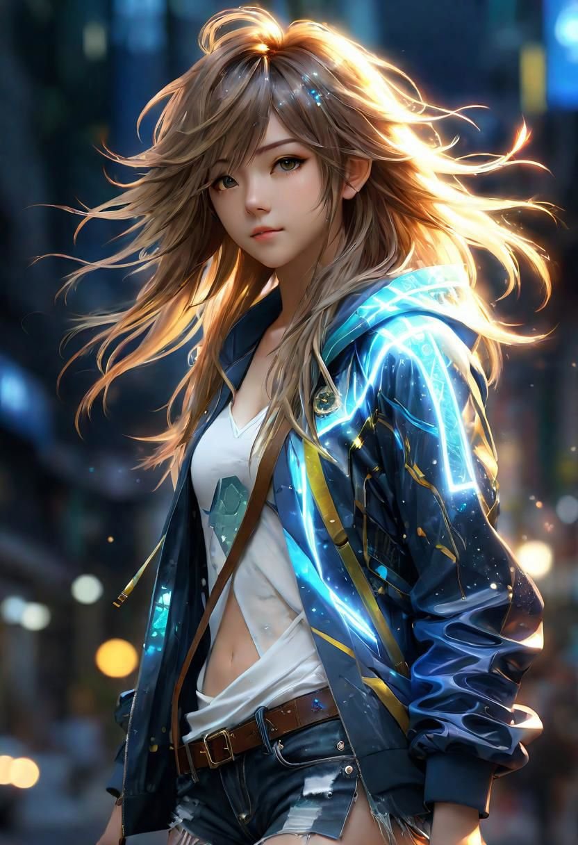 Shoulder length messy long shine hair, happy, Full body, Beautiful anime waifu style boy, hyperdetailed painting, luminism, art by Carne Griffiths and Wadim Kashin concept art, 4k resolution, fractal isometrics details bioluminescence , 4d render, octane render, intricately detailed , cinematic, trending on artstation Isometric Centered hyperrealistic cover photo awesome full color, hand drawn , gritty, realistic mucha , hit definition , cinematic, on paper, ethereal background, abstract beauty,stand, approaching perfection, pure form, golden ratio, minimalistic, unfinished, concept art, by Brian Froud and Carne Griffiths and Wadim Kashin and John William Waterhouse, intricate details, 8k post production, high resolution, hyperdetailed, trending on artstation, sharp focus, studio photo, intricate details, highly detailed, by greg rutkowski