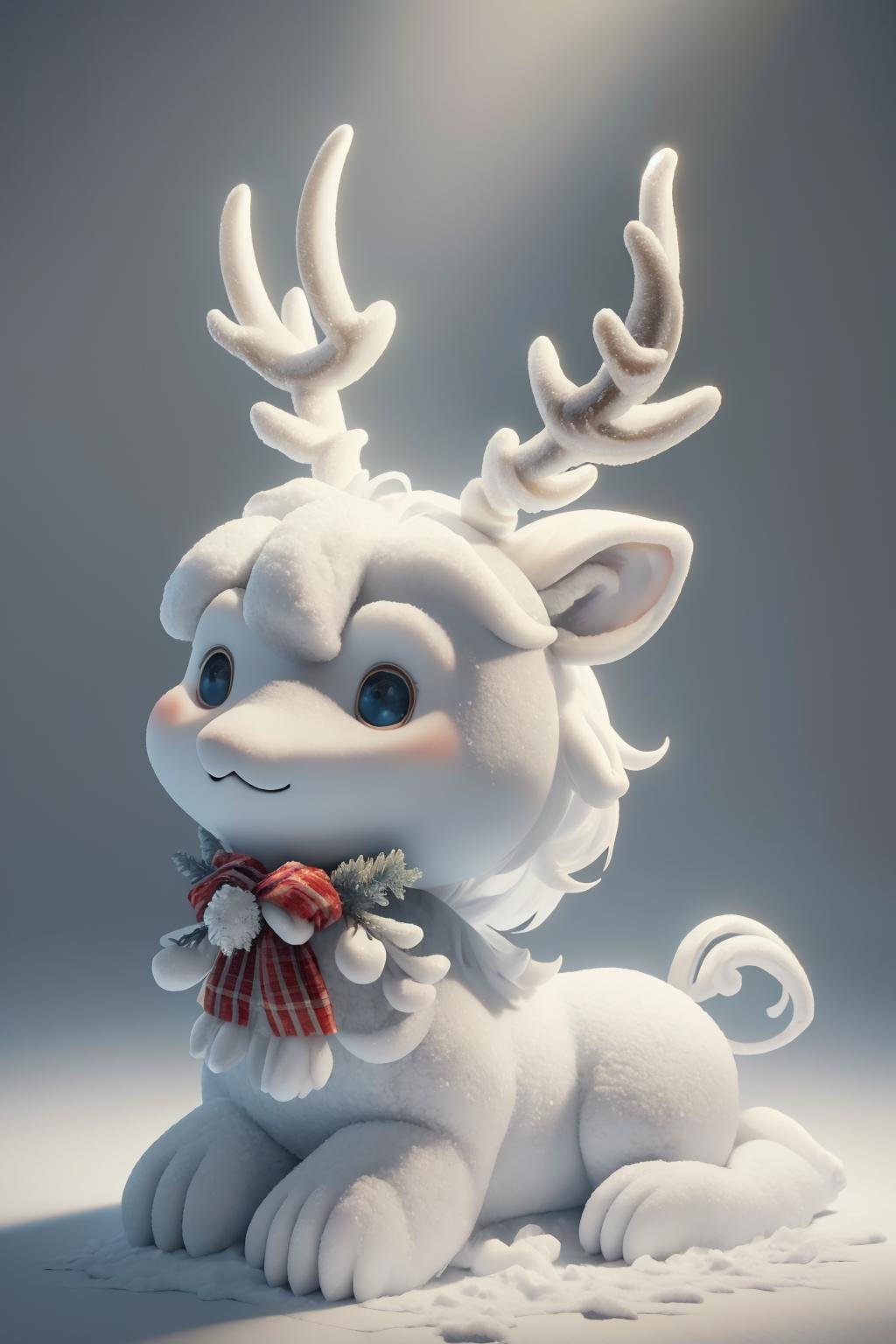 masterpiece, best quality, <lora:snow-style-richy-v1:1> snowstyle, reindeer, forest, winter, chibi, no humans