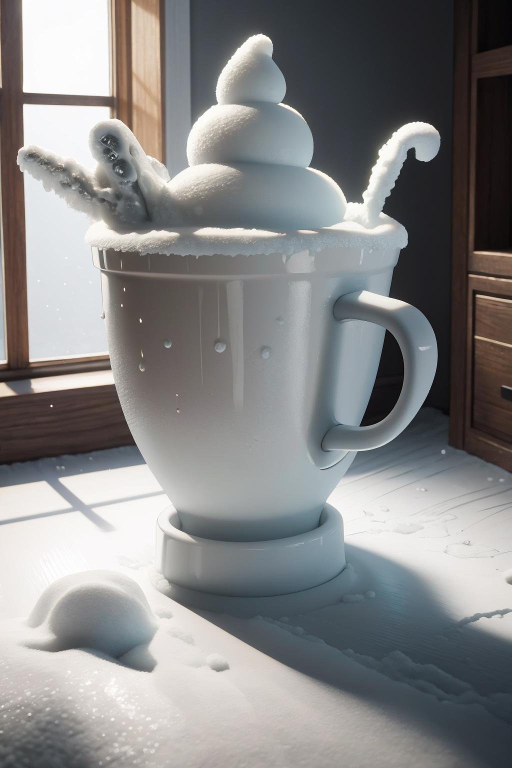 masterpiece, best quality, <lora:snow-style-richy-v1:1> snowstyle, mug, no humans