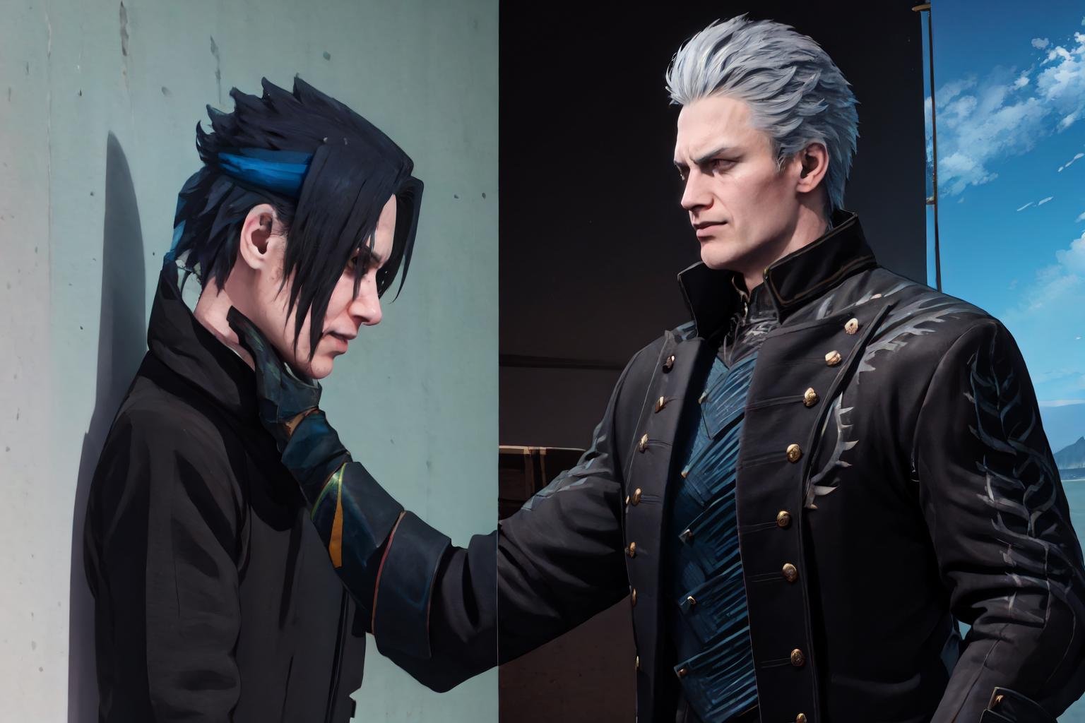 IncrsChokeMeme, <lora:SasukeChokeEditsMeme:1>, vergil(dmc5), <lora:Char_DMC_Vergil:0.75>