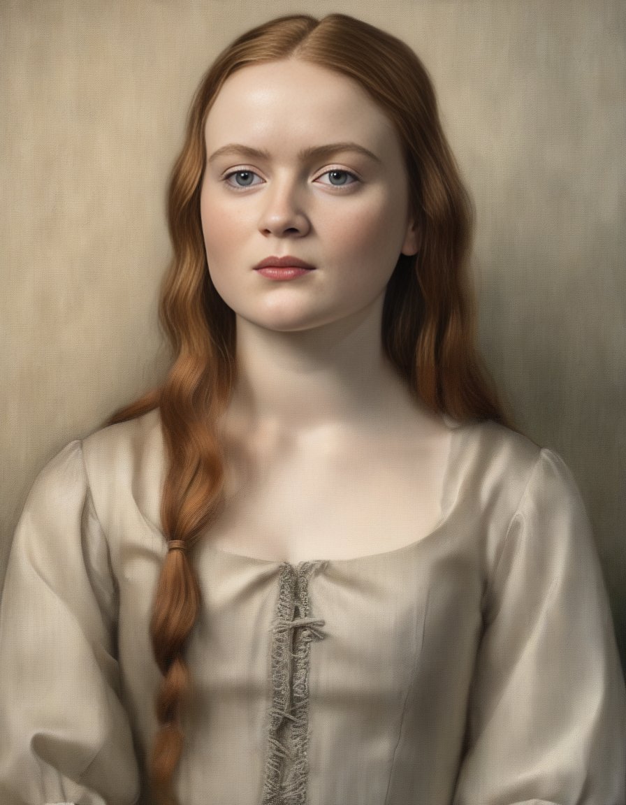 SadieSink,<lora:SadieSinkSDXL:1>painting, portrait, pencil drawing, genius da Vinci, ,Italian Renaissance artists, Italian Renaissance, painting style Romanticism, Middle Ages, Italian art, portrait painting, depth of field, high quality, hyperrealistic, HD, 8K, very detailed