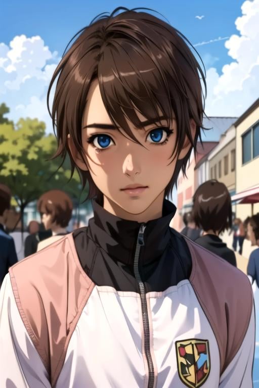 (best quality:1.1), (masterpiece:1.4), photorealistic, looking at viewer, upper body, , anime coloring, (realistic:1.4), 1boy, solo, male focus, <lora:junichi_nagase:0.84>, junichi_nagase, brown hair, blue eyes, , , ,