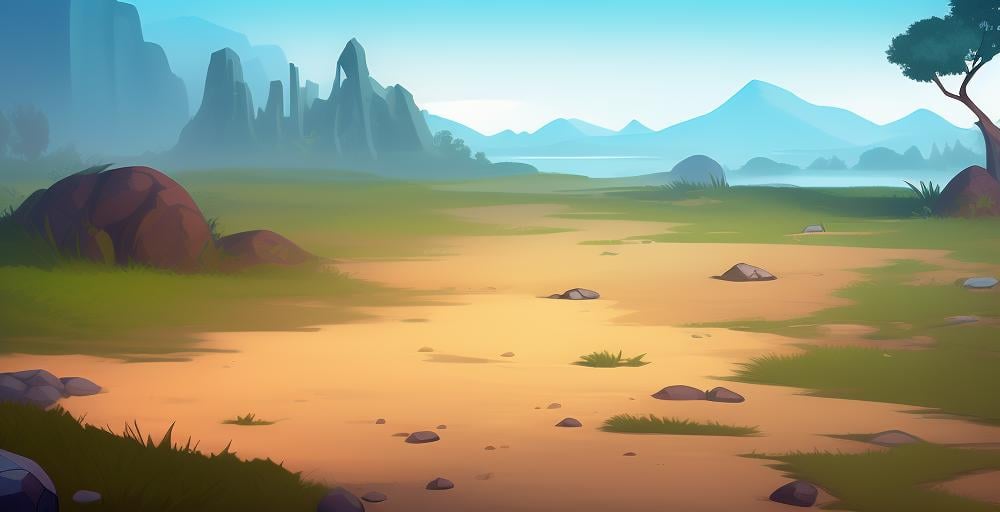 game icon institute, game icon, c_j, scenery, outdoors, grass, no humans, mountain, tree, rock, landscape, day<lora:game icon institute_cj_v1-000016:1>