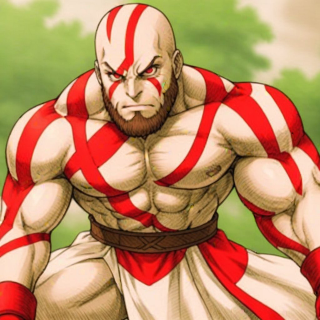 anime artwork, Kratos, really Kratos lookalike!!!!, highly detailed, 8K resolution, DMVC_2,<lora:659095807385103906:1.0>