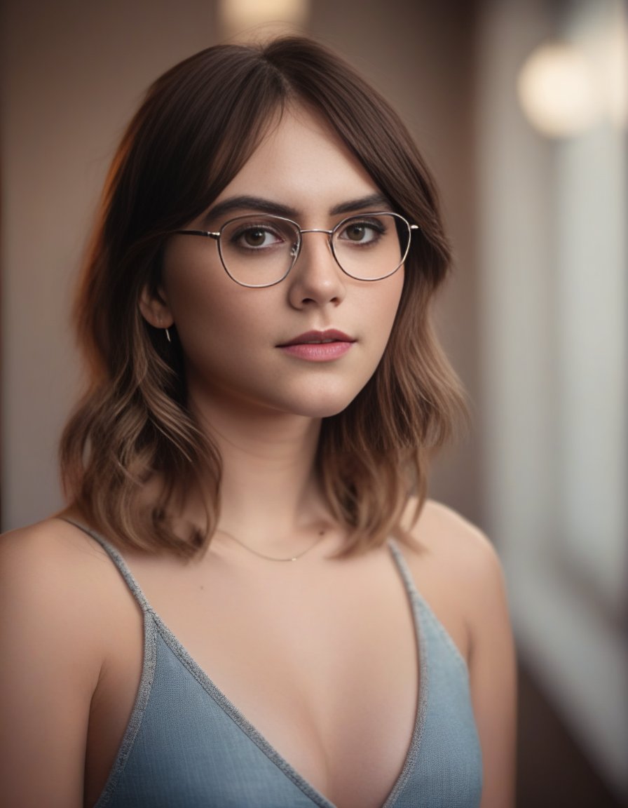 EmiliaJones,<lora:EmiliaJonesSDXL:1>,portrait photo,detailed background, stunning beauty, high quality photo, perfect composition, perfect details and textures, highly detailed, front view, looking at camera, perfect lighting,  with glasses