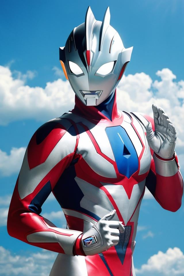 1boy,ultraman,<lora:好吃米-Ultraman:0.6>,