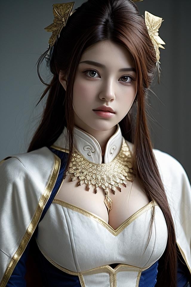 realistic:1,cosplay,1girl,detailed gorgeous face,delicate features,cosplay clothes,