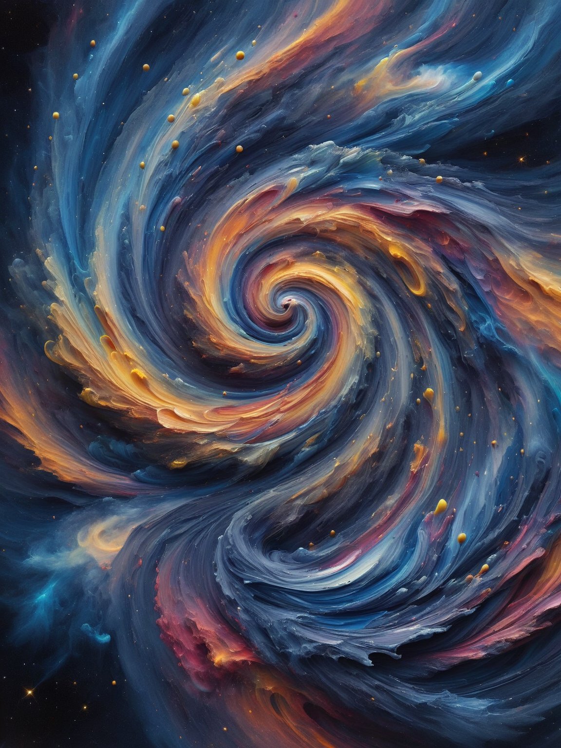 An abstract ais-acrylicz swirl of cosmic colors that seems to form a nebula, set in the deep expanse of space <lora:Acrylic_Paint_Style_SDXL:1>