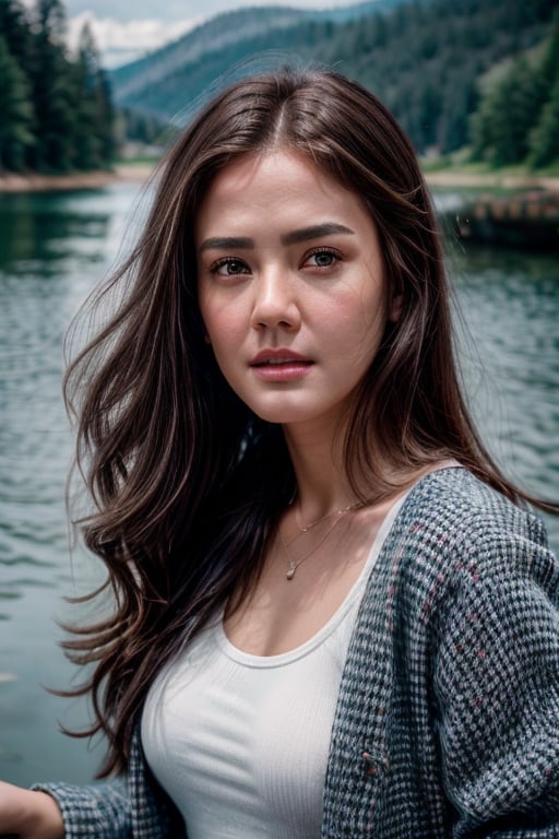 Girl,epic portrait,[[soft cinematic light,adobe lightroom,photolab,hdr,intricate,highly detailed,]],depth of field,epic realistic,bul4n,8k,sony aCR7 camera,detailed face,detailed body,lake,dilraba,yoona,Salshabilla,frey4,nit4