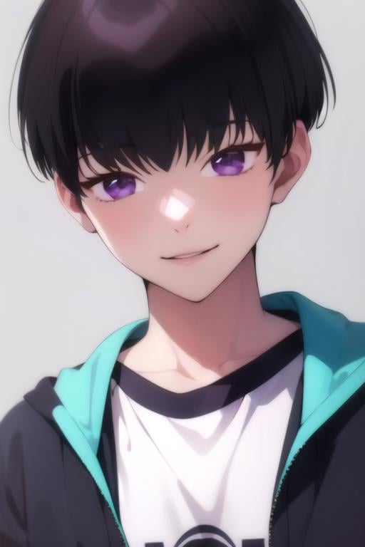 (best quality:1.1), (masterpiece:1.4), sketch, , , , , (semi-realistic:1.4), 1boy, solo, male focus, <lora:mutsuki_naito:0.9>, mutsuki_naito, black hair, purple eyes, short hair, , , ,