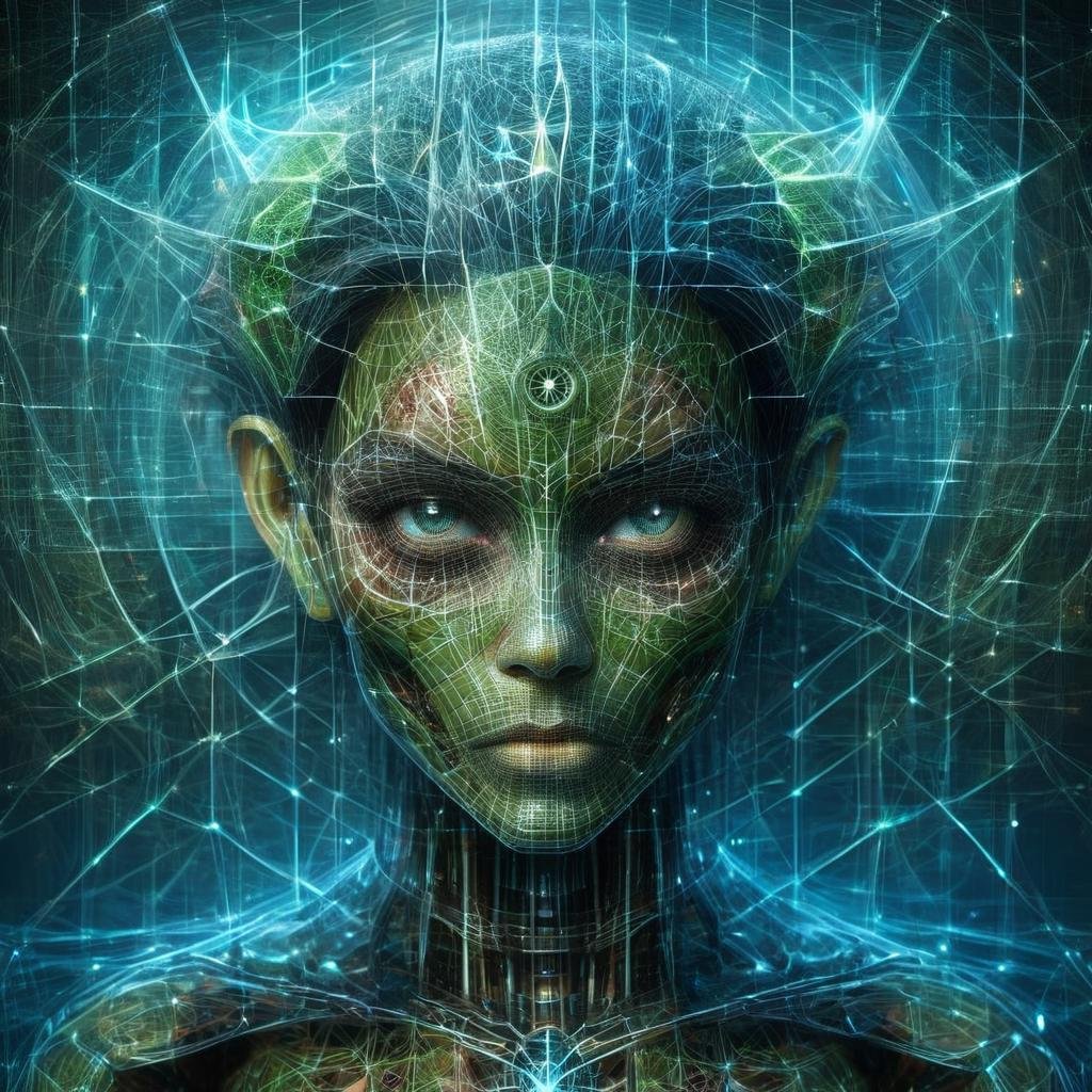 noc-wfhlgr gorgon with petrifying stare intricate details, symbols, abstract, realism, sharp focus, masterpiece, sharp details, sfw <lora:noc-wfhlgr2:1>