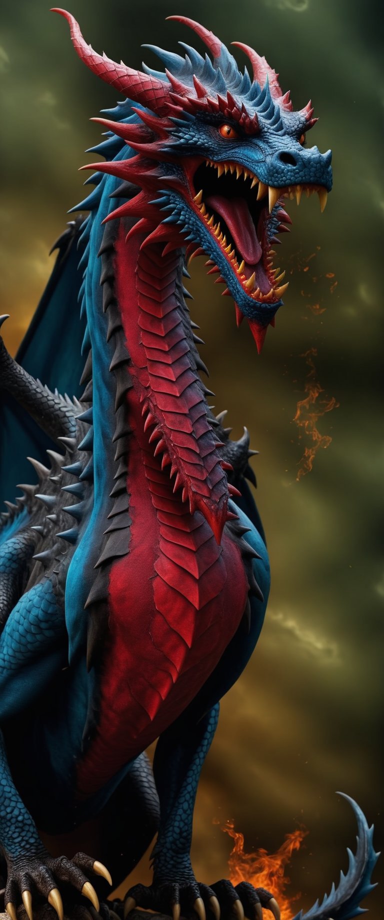 Angry fierce dragon,<lora:659095807385103906:1.0>,darkart,<lora:659095807385103906:1.0>