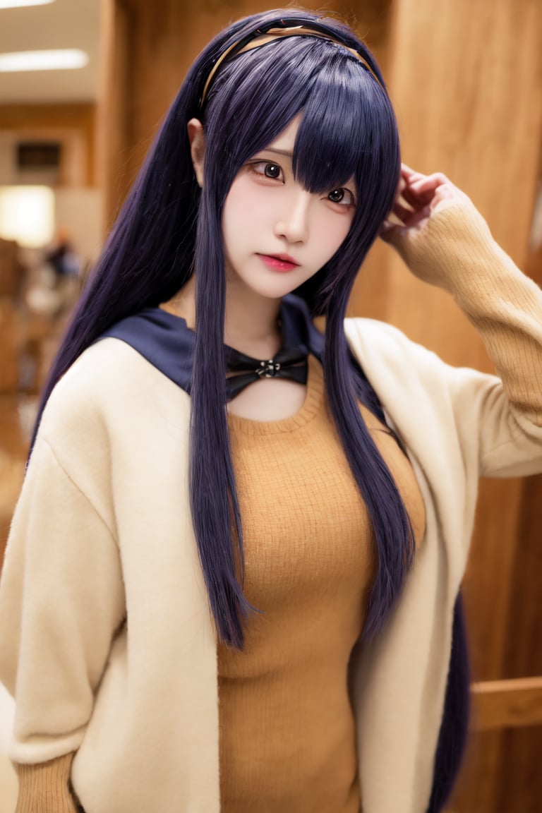 girl realistic cosplay , hyuuga hinata,Detailedface