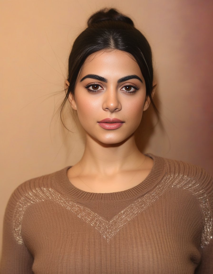 EmeraudeToubia,<lora:EmeraudeToubiaSDXL:1>,masterpiece,beautiful,extremely detailed,(ultra high res),(8k UHD best quality), (realistic, photo-realistic:1.37), depth_of,field, blurry_background, photo_inset,Dramatic lighting,reference_inset,photo_background,brown_eyes,photorealistic,looking_at_viewer,1girl,shiny skin,detailed skin,(((sweater)))