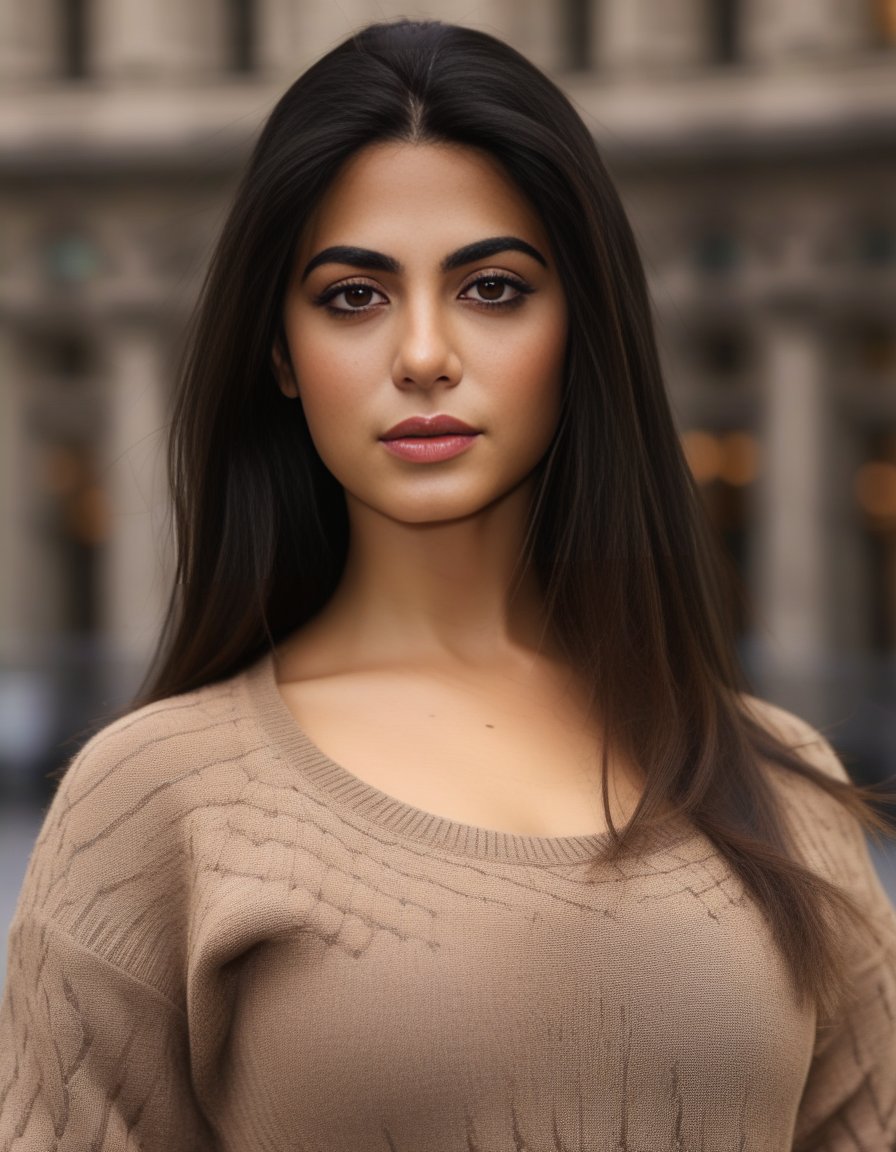 EmeraudeToubia,<lora:EmeraudeToubiaSDXL:1>,masterpiece,beautiful,extremely detailed,(ultra high res),(8k UHD best quality), (realistic, photo-realistic:1.37), depth_of,field, blurry_background, photo_inset,Dramatic lighting,reference_inset,photo_background,brown_eyes,photorealistic,looking_at_viewer,1girl,shiny skin,detailed skin,(((sweater)))