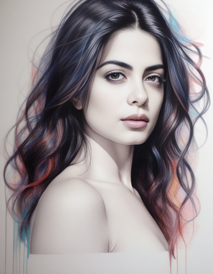 EmeraudeToubia,<lora:EmeraudeToubiaSDXL:1>,A colored-pencil art of a beautiful woman.  Highly detailed. In the style of Agnes Cecile. The painting was recognized as a contest winner. It has been featured on CG Society.