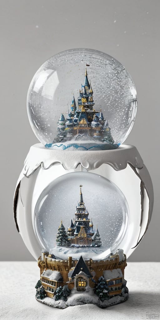  Snow Globe,castle, Sculpted