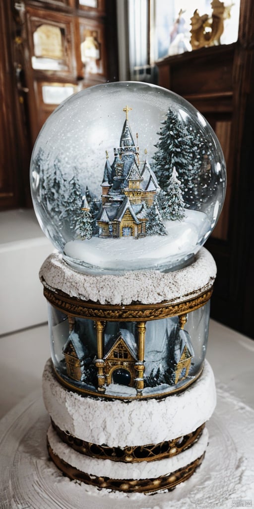  Snow Globe,castle, Sculpted