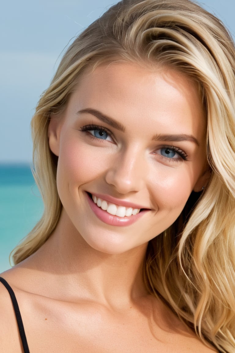 beautiful blonde woman, sexy, sultry smile