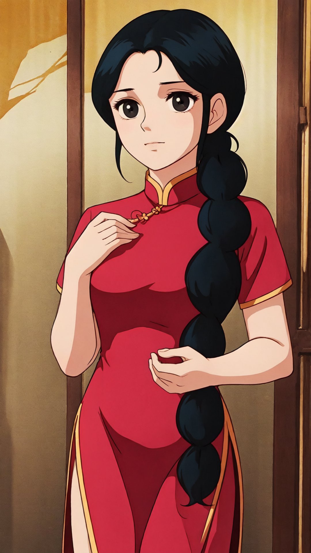 



Shunrei, black hair, long hair, one braid, black eyes, cheongsam, chinese dress,