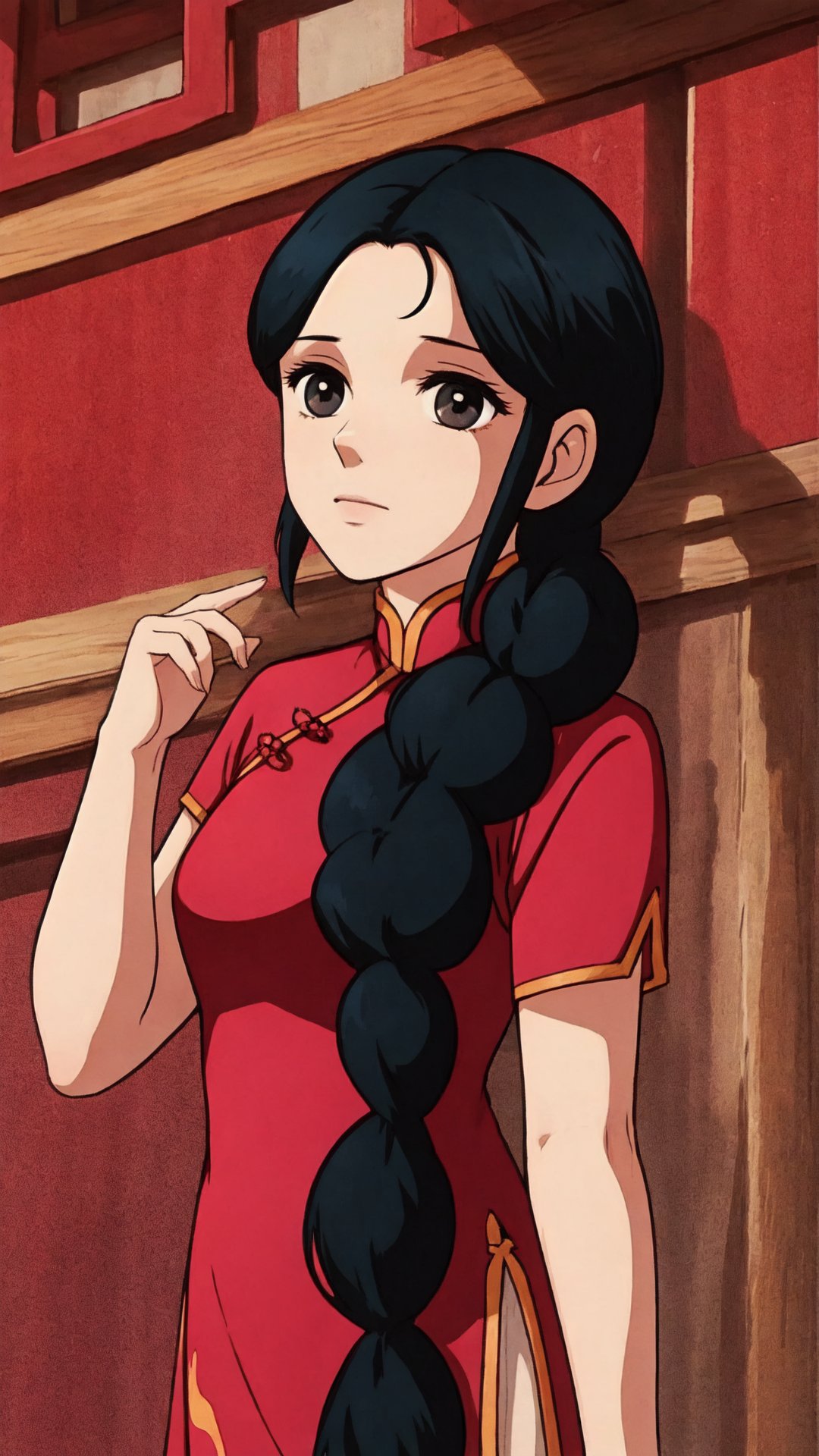 



Shunrei, black hair, long hair, one braid, black eyes, cheongsam, chinese dress,