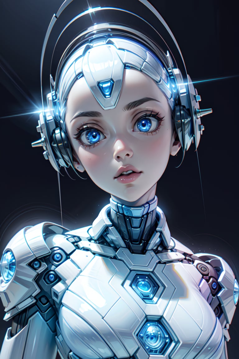 android blue Eyes,,(best quality, masterpiece),3d,futurediff ,  white skin 