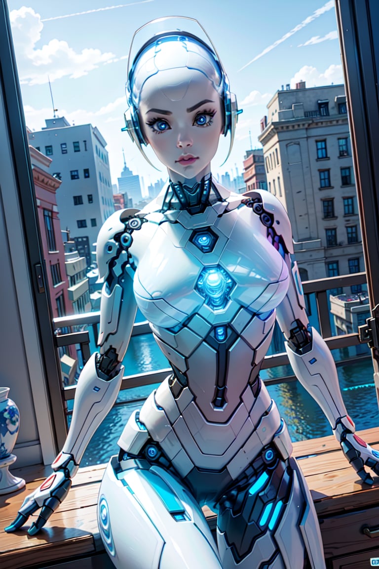 android blue Eyes,,(best quality, masterpiece),3d,futurediff ,  white skin , dynamic pose,highres