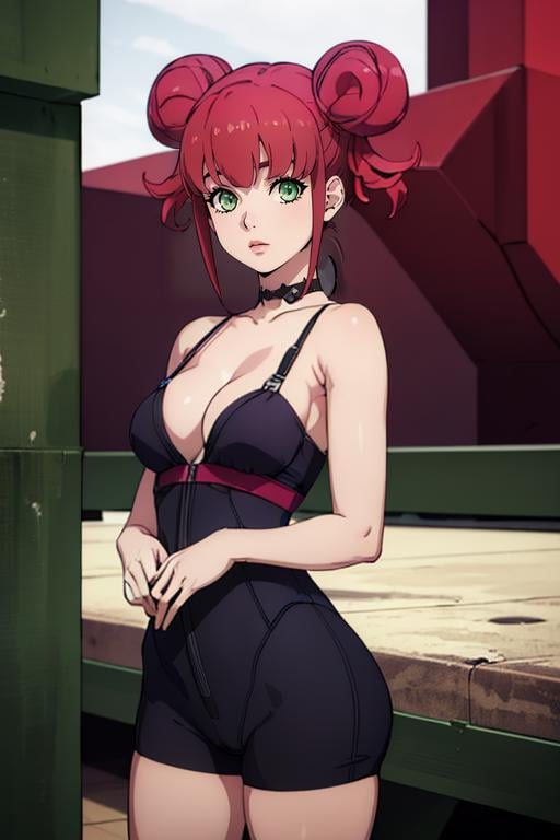 (best quality:1.1), (masterpiece:1.4), wallpaper, looking at viewer, , , , (realistic:1.4), 1girl, solo, <lora:flamme_synduality_noir:0.92>, flamme_synduality_noir, red hair, green eyes, , , , , The Palace of Dreams,