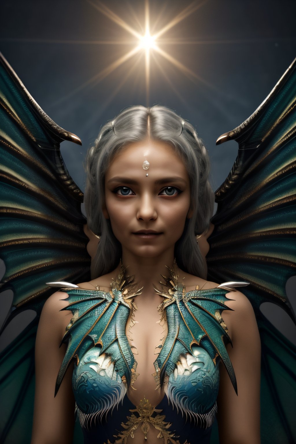 ((best quality)), ((masterpiece)), ((ultra-detailed)), extremely detailed CG, (illustration), ((detailed light)), (an extremely delicate and beautiful), a girl, solo, ((upper body,)), ((cute face)), expressionless, (beautiful detailed eyes), blue dragon eyes, (Vertical pupil:1.2), white hair, shiny hair, colored inner hair, (Dragonwings:1.4), [Armor_dress], blue wings, blue_hair ornament, ice adorns hair, [dragon horn], depth of field, [ice crystal], (snowflake), [loli], [[[[[Jokul]]]]]