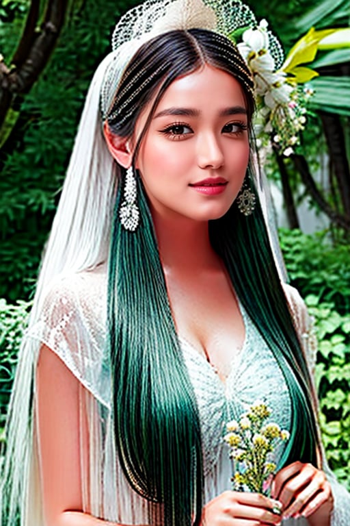 In the realism of a photograph, a mesmerizing portrait captures a 27-year-old Vietnamese girl with long white hair. Her youthful features are adorned with an abundance of delicate freckles, lending a natural and down-to-earth charm to her appearance. The image immerses viewers in the intricacy of her features, showcasing an ultrarealistic depiction that astounds with its lifelike precision.