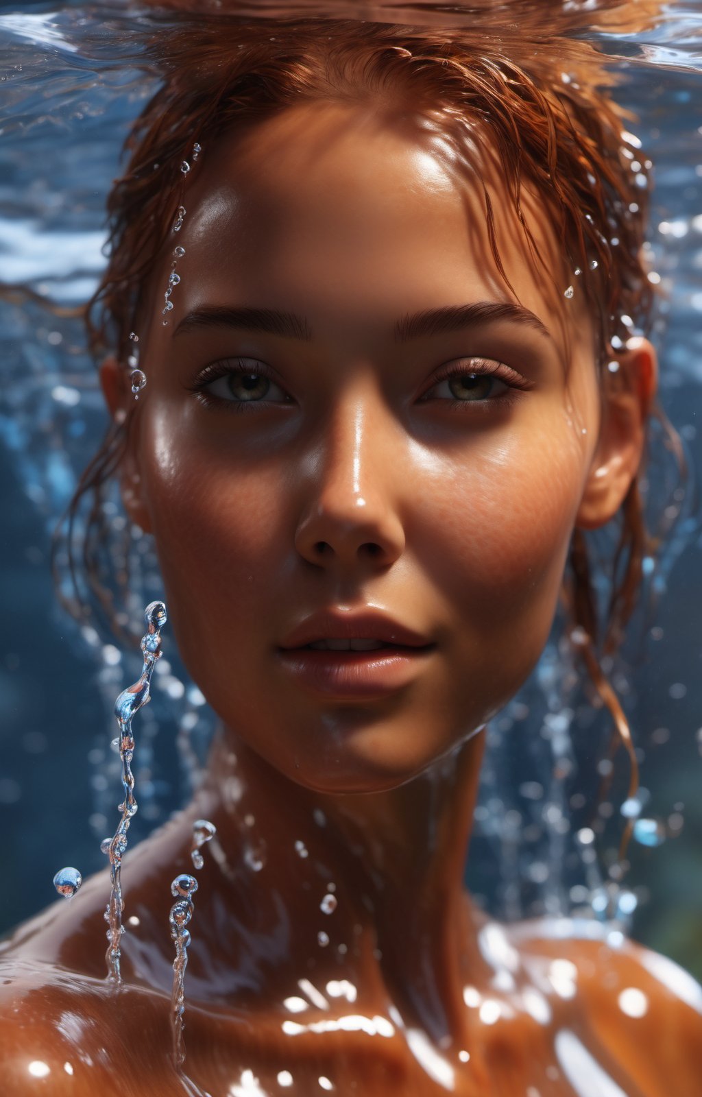 ((image of a girl fully sculpted from water)), ((water head to toe)), embodying fluidity and grace, ((girl made of water)), ((skin replaced as water)), ((fully transparent skin)), ((transparent skin)), ((translucent skin)), ((transparent face)), ((water as face)), closeup, realistic, detailed, ultra detailed realistic illustration, ultra high definition, 8k, unreal engine 5, ultra sharp focus, highly detailed, vibrant, cinematic production character rendering, very high quality model, hyper detailed photography, soft light