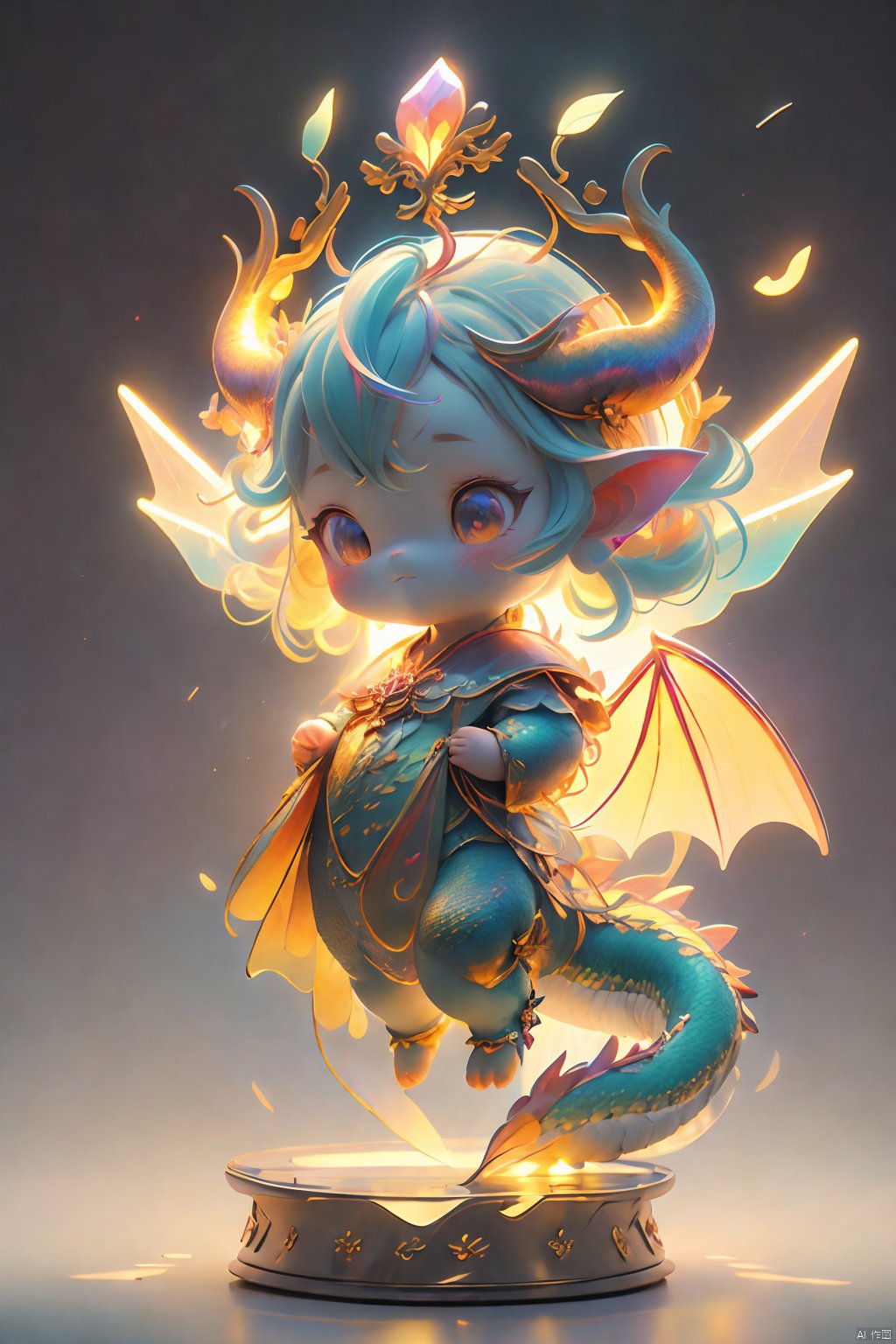 Best Quality,  Masterpiece,  Cute Little Dragon, Naked,  full body scales,  dragon tail,  dragon horns, （ Clear Color PVC Scales）, （ Clear Color Vinyl Wings）,  （Colorful Scales）,  Prism,  Holographic,  Chromatic Aberration,  Fashion Illustration,  Masterpiece,  8k,  Super Detailed,  pixiv, High Resolution,  Solo,  Ultra Detail,  Masterpiece,  (Detail Cute Face): 1.2,  (Masterpiece,  Best Quality: 1.3),  Beautiful Detail Glow,  Best Lighting,  (((Best Quality,  Textile Shadows,  Ultra Detail))),  Beauty and Aesthetics with High Detail,  Best Lighting,  High Resolution,  Detail,  Dynamic Lighting,  Ultra Detailed Skin,  Intricate Detail,  Ultra Detail,  Sharp Detail,  Coast,  (Full Body: 1.2),  Levitation,  xxhanfu halo cyber phoenix crown,  Light-electric style,  Cyberpunk Concept,<lora:EMS-272061-EMS:0.660000>,<lora:EMS-268526-EMS:0.300000>,<lora:EMS-262422-EMS:0.400000>,<lora:EMS-22839-EMS:0.200000>,<lora:EMS-267842-EMS:0.200000>